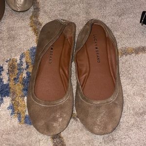 Brown/gold Lucky Brand Flats